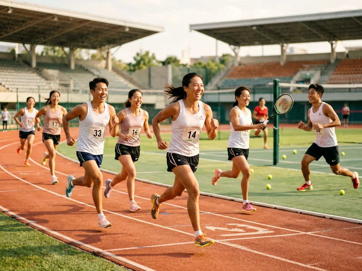 体育赛场准备,女子100米栏